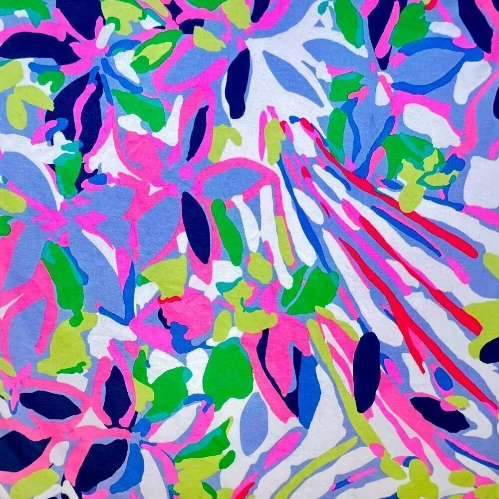 Lilly Pulitzer Kemi Midi Skirt Havin a Blast Print Pull On Pencil Skirt  Size S